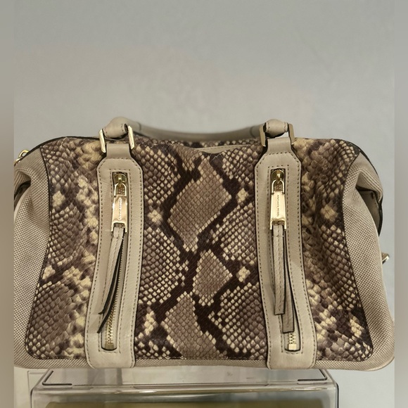 Michael Kors large “Julia” satchel bag Ecru and python leather - good condition - Picture 1 of 14